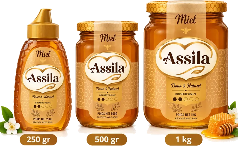 عسل أصيلة — 250 غ و500 غ و1 كغ
