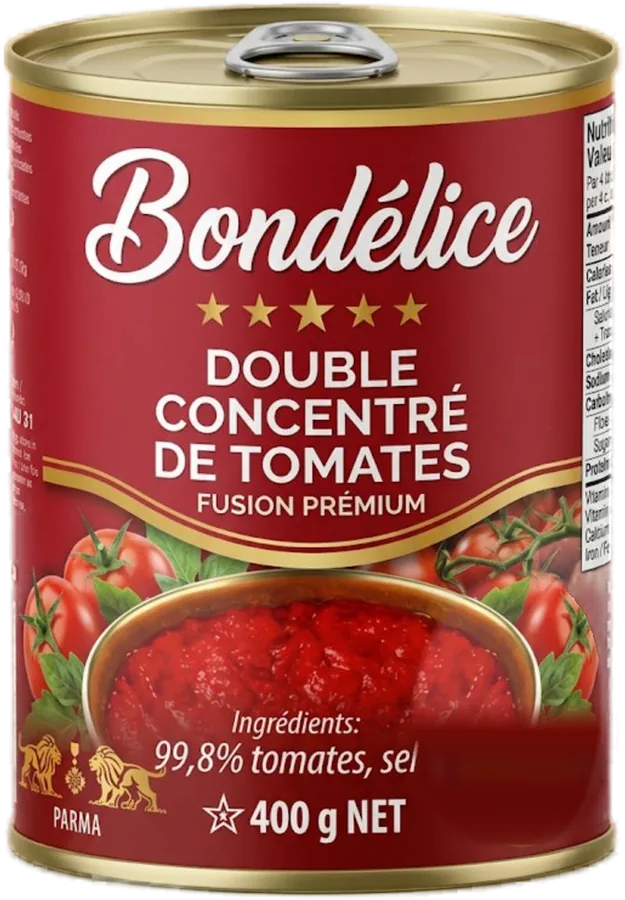 Doble concentrado de tomate Bondélice — 1/2 y 4/4